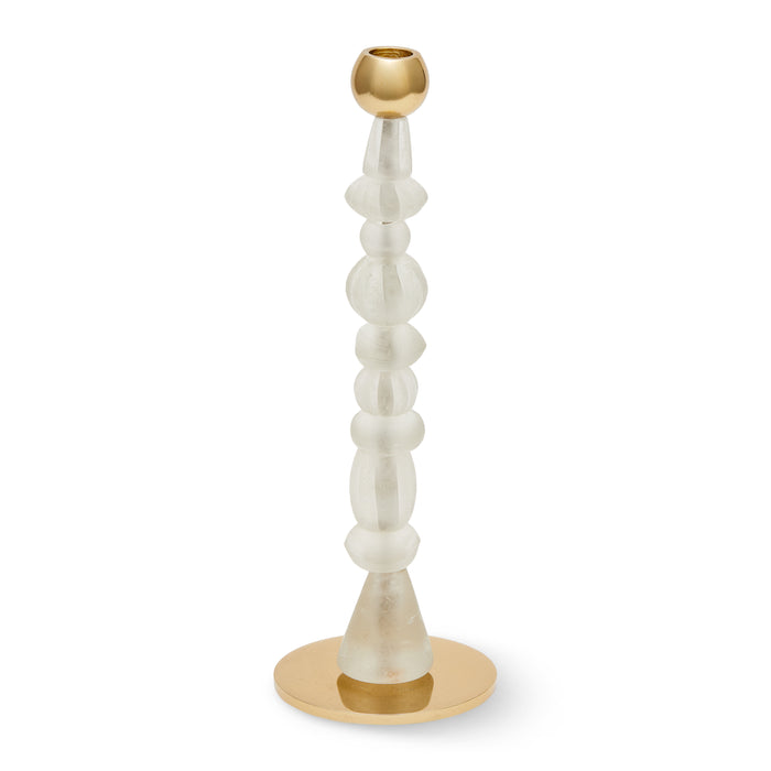 POLSPOTTEN Beads Kandelaar H 34 cm - Wit