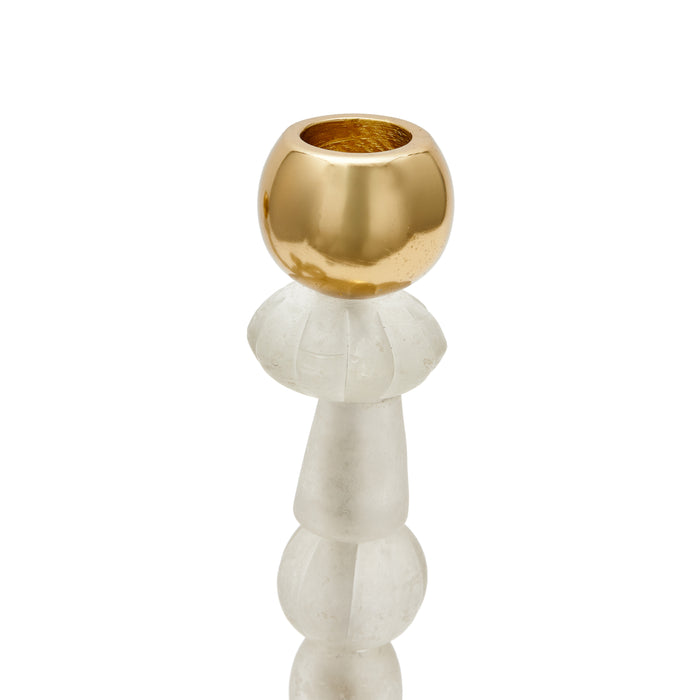 POLSPOTTEN Beads Kandelaar H 34 cm - Wit