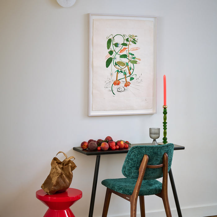 POLSPOTTEN Beads Kandelaar H 34 cm - Donkergroen