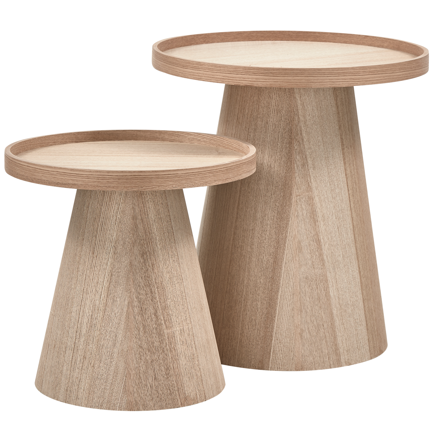 WOOOD Maud Bijzettafel - Hout - Naturel - 38x39x39