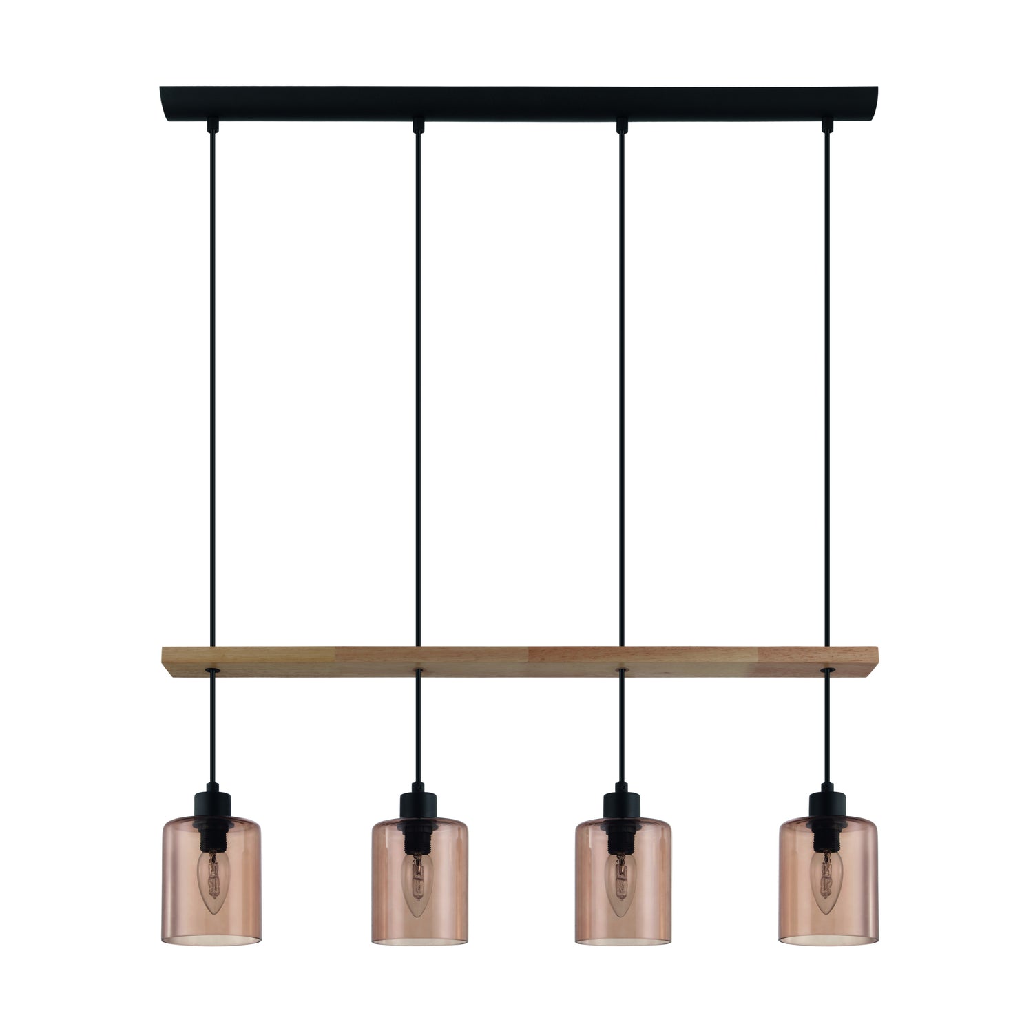 EGLO Coolmont Hanglamp - E14 -  Ø 40 cm  - Zwart|Bruin