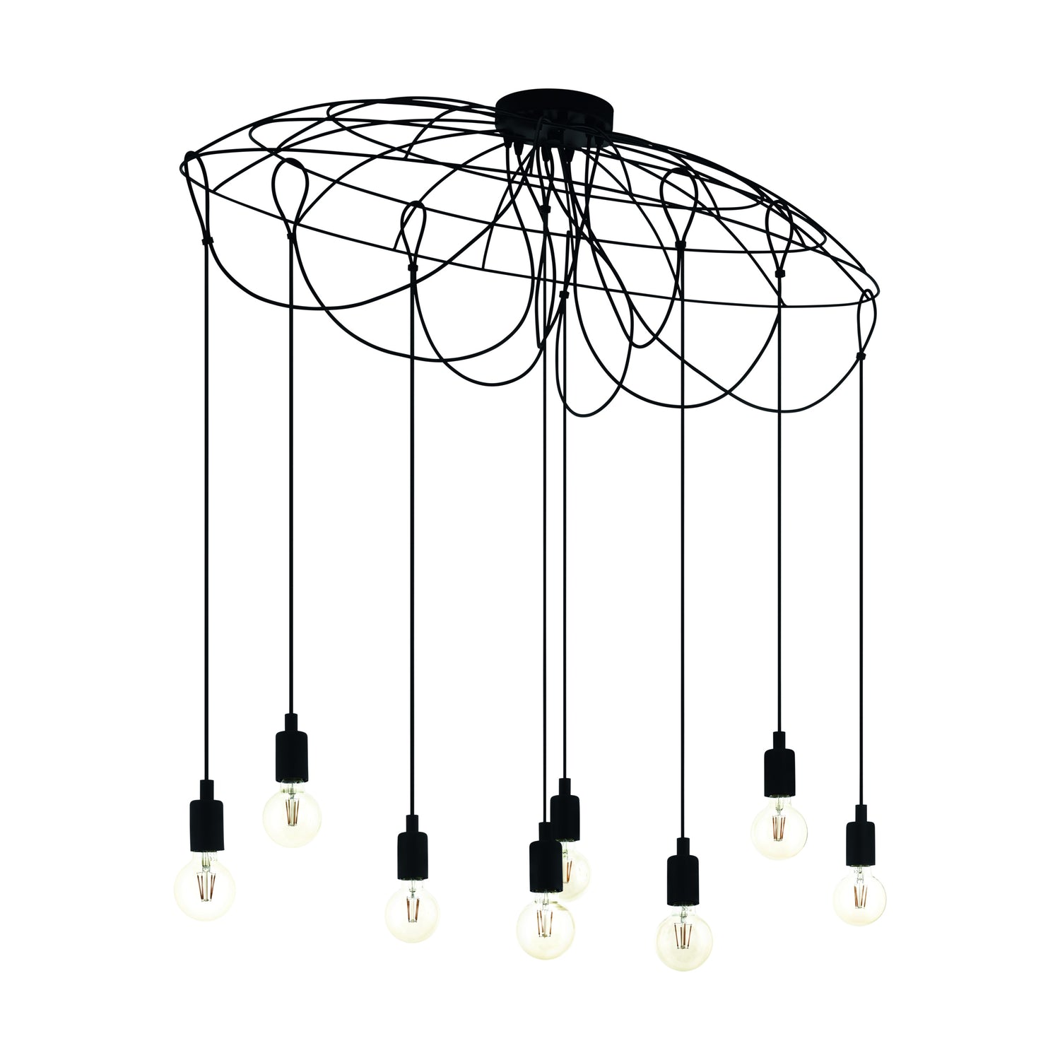 EGLO Hogsmill Hanglamp - E27 - 115,5 cm - Zwart