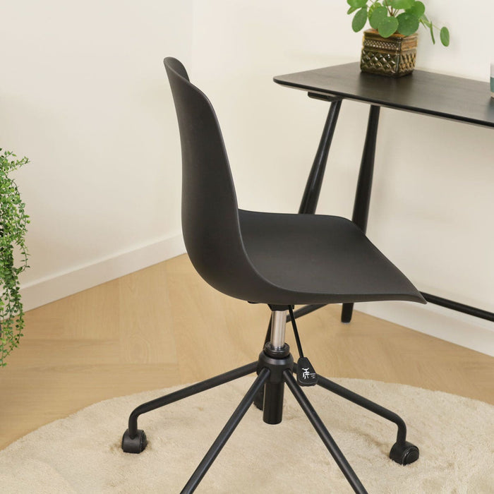 Nolon Nout-Pip Bureaustoel Zwart - Kunststof - Zwart Onderstel