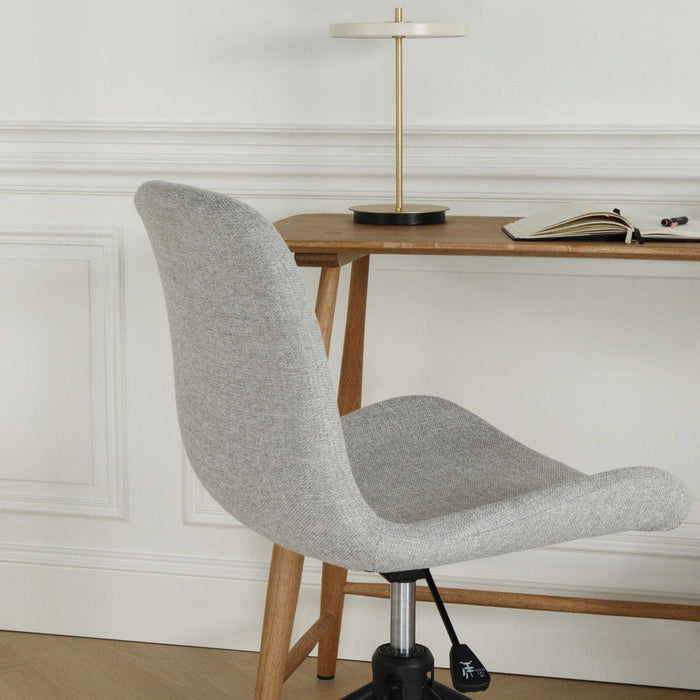 Nolon Nout-Fé Bureaustoel Lichtgrijs - Stof - Zwart Onderstel