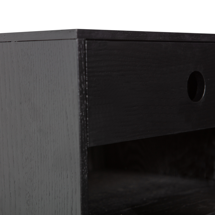 WOOOD Nancy Hangend Nachtkastje  - MDF - Zwart - 20x34x30