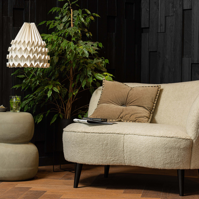 WOOOD Sara Lounge Fauteuil Rechts - Teddy - Off White - 71x112x81