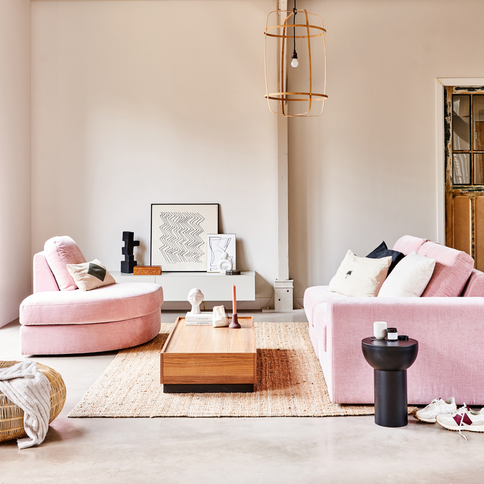 vtwonen Family 1-Zits Bank Element Zonder Arm - Polyester - Roze