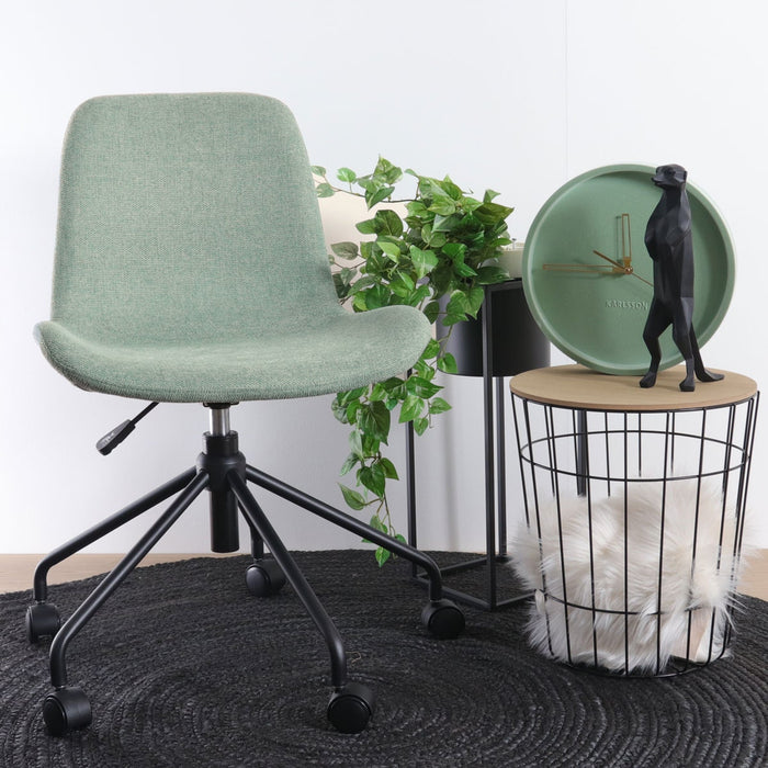 Nolon Nout-Fé Bureaustoel Zacht Groen - Stof - Zwart Onderstel