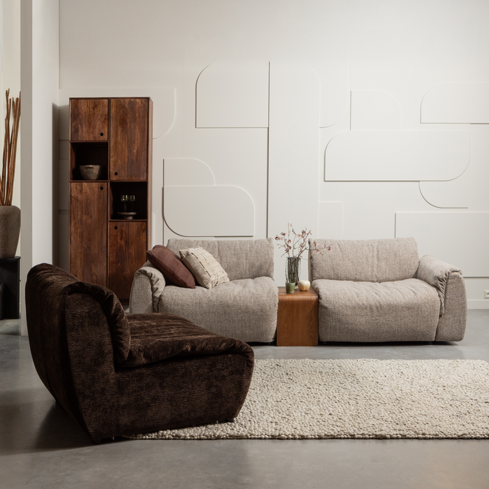 WOOOD Frey Multifunctionele Bijzettafel - Hout - Walnoot - 40x60x32