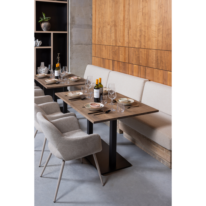 WOOOD Balk Muurbankje Incl. Kussens - Hout - Naturel - 87x107x66