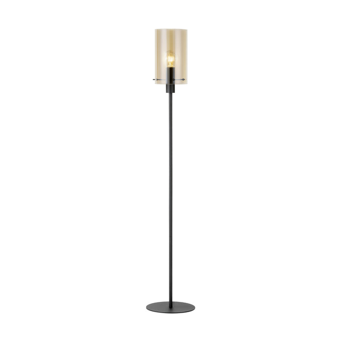 EGLO Polverara Vloerlamp - E27 - 155 cm - Zwart|Amber