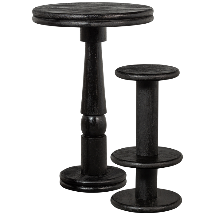 WOOOD Barkruk Kolby - Hout - Zwart - 74x40x40