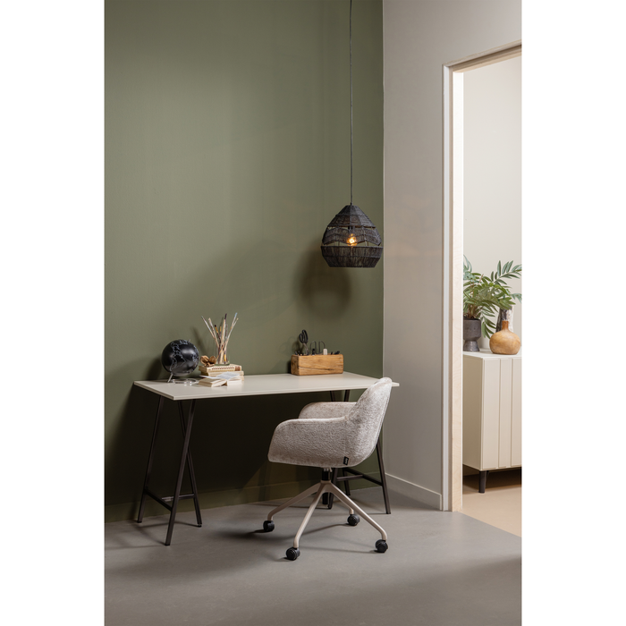 WOOOD Morros Bureaustoel - Polyester - Taupe - 88x57x60