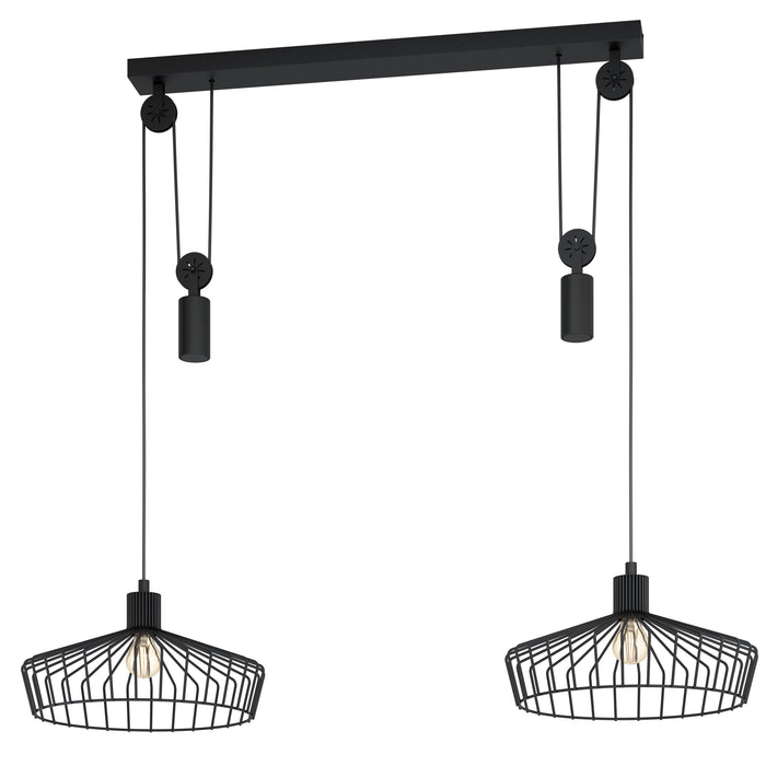 EGLO Winkworth Hanglamp - E27 -  Ø 50 cm  - Zwart