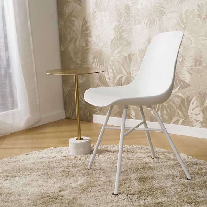 Nolon Noa-Pip Eetkamerstoel Wit - Kunststof - Wit Onderstel