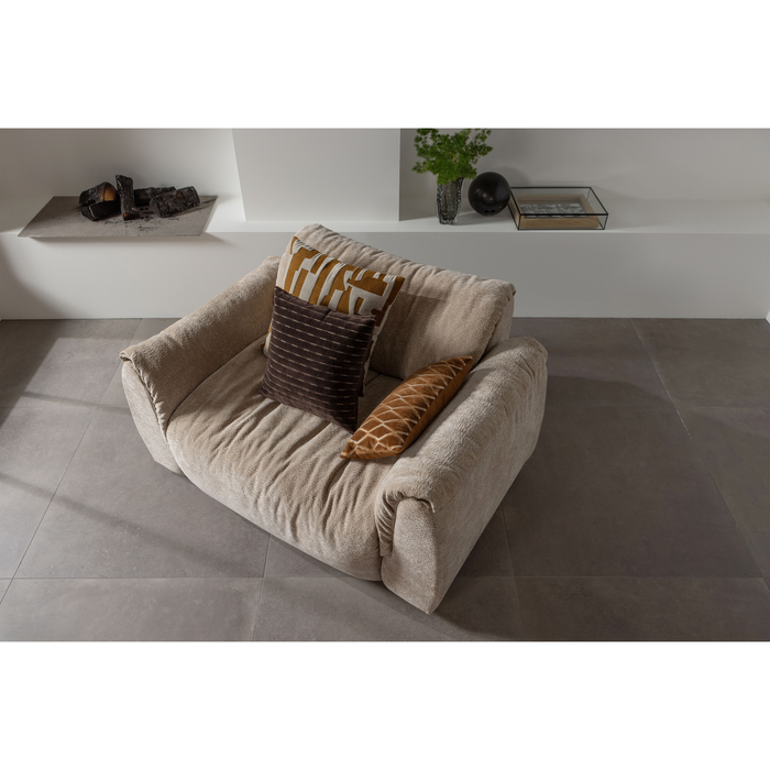 WOOOD Baggy Loveseat - 3D Chenille - Zand - 81x138x101