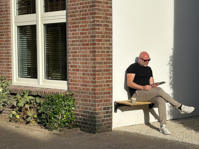 MaximaVida opklapbare gevelbank Jordaan 100 cm- FSC essenhout