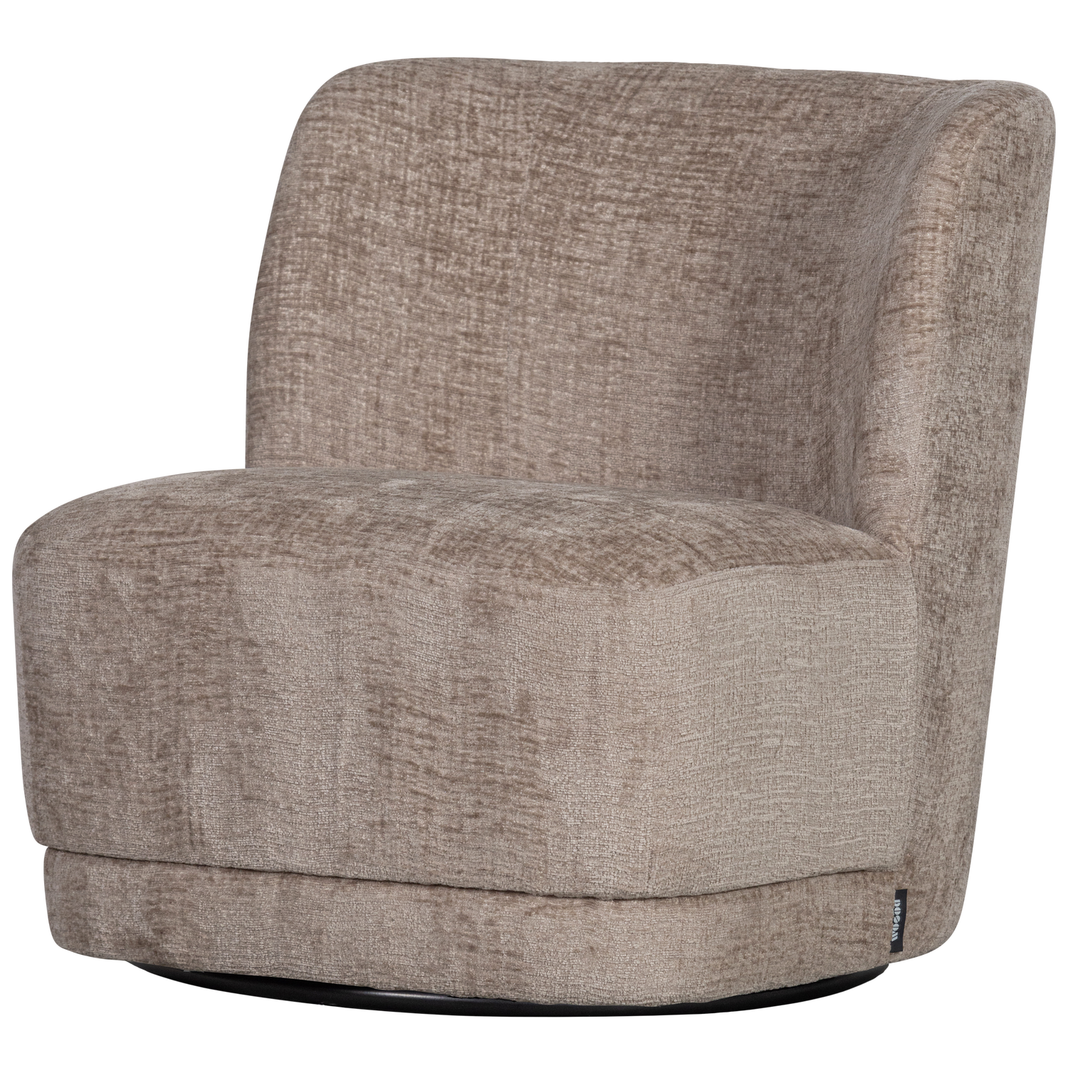 WOOOD Atty Draaifauteuil - Polyester - Zand - 75x74x65