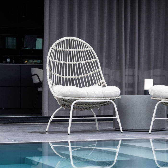 Fjôrd - Loungestoel Beige Metaal - Paul