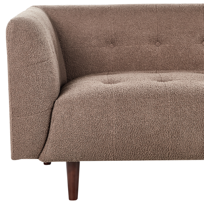 Beliani - BYSKE - Driezitsbank - Bruin - Bouclé