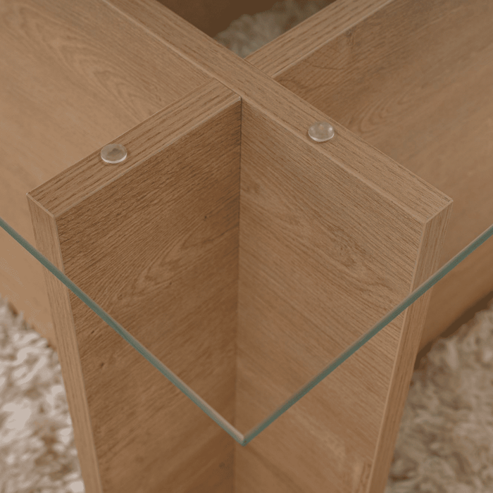 Calicosy - Salontafel met glazen blad L105 cm - NOAH