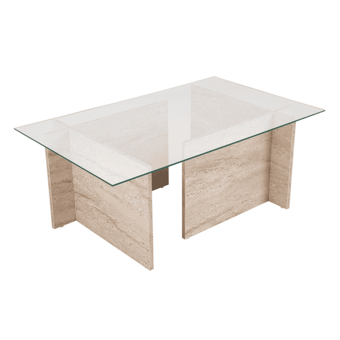 Calicosy - Salontafel met glazen blad L105 cm - NOAH