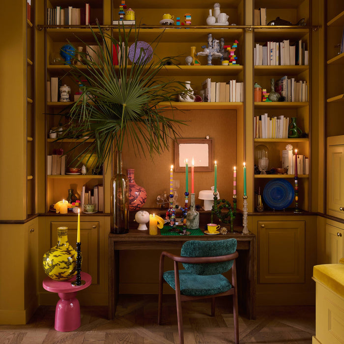 POLSPOTTEN Beads Kandelaar H 34 cm - Zwart