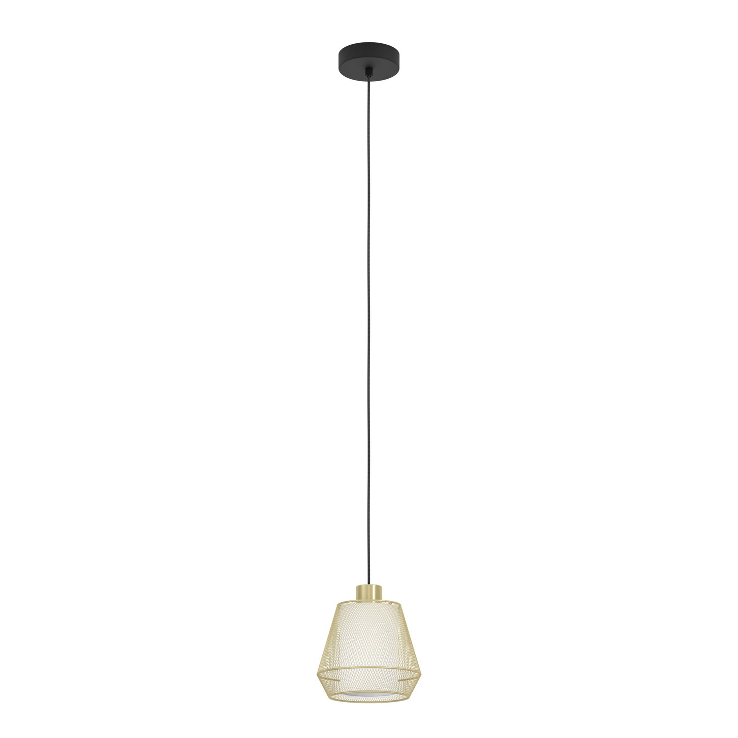 EGLO Ciudadela Hanglamp - E27 - Ø 18 cm - Zwart|Goud|Wit - Textiel