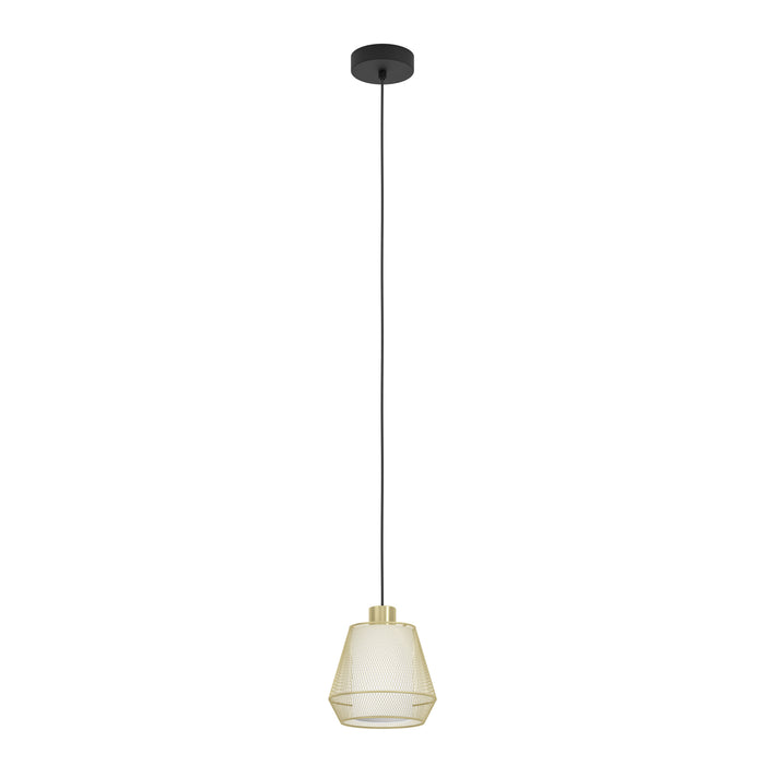 EGLO Ciudadela Hanglamp - E27 - Ø 18 cm - Zwart|Goud|Wit - Textiel