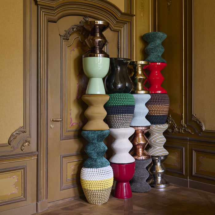 POLSPOTTEN Dot Kruk/Bijzettafel - Bruin / Koper / Zwart