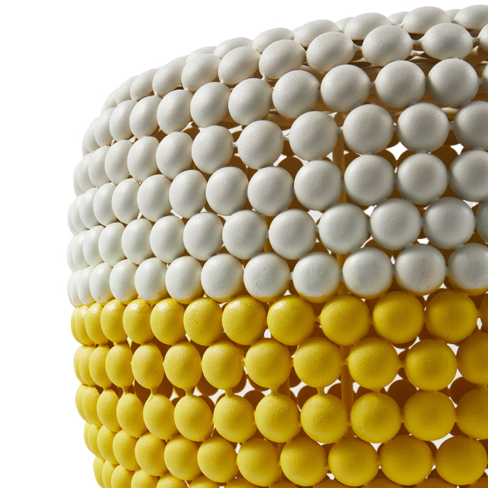 POLSPOTTEN Dot Kruk/Bijzettafel - Wit / Geel / Goud