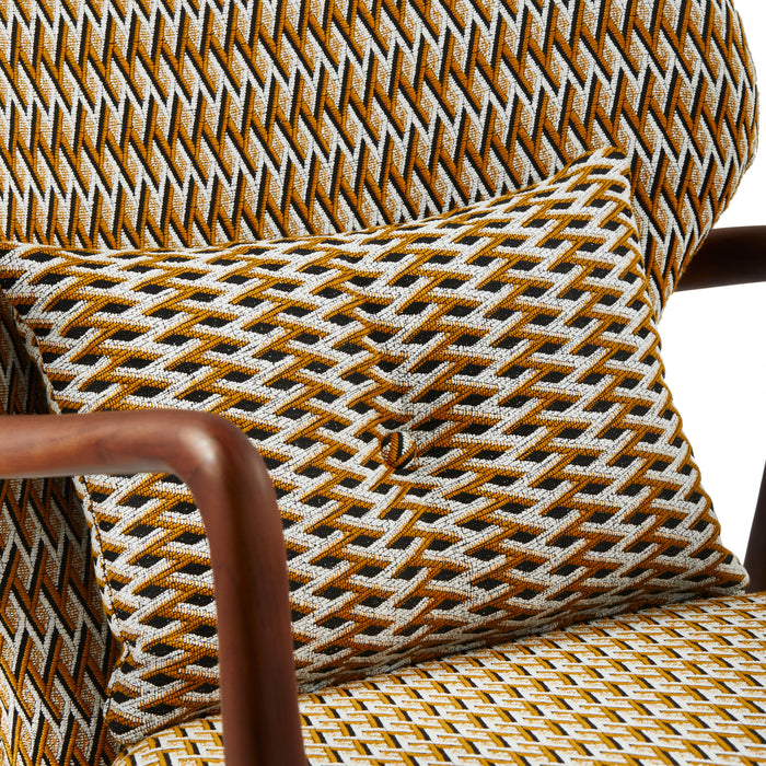 POLSPOTTEN Peggy Loungestoel - Oker / Wit