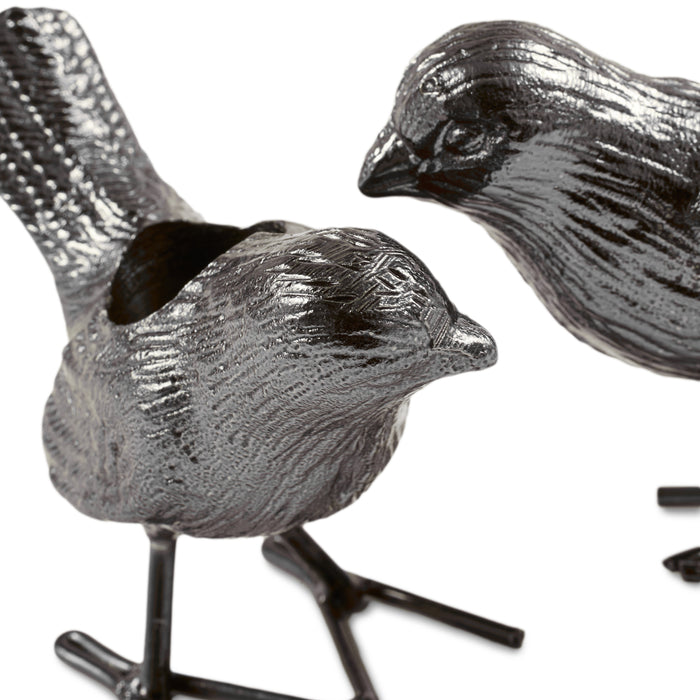 POLSPOTTEN Flock Of Birds Kandelaar Set van 2 - Donkergrijs
