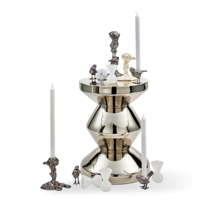 POLSPOTTEN Drip Kandelaar L - Donkergrijs