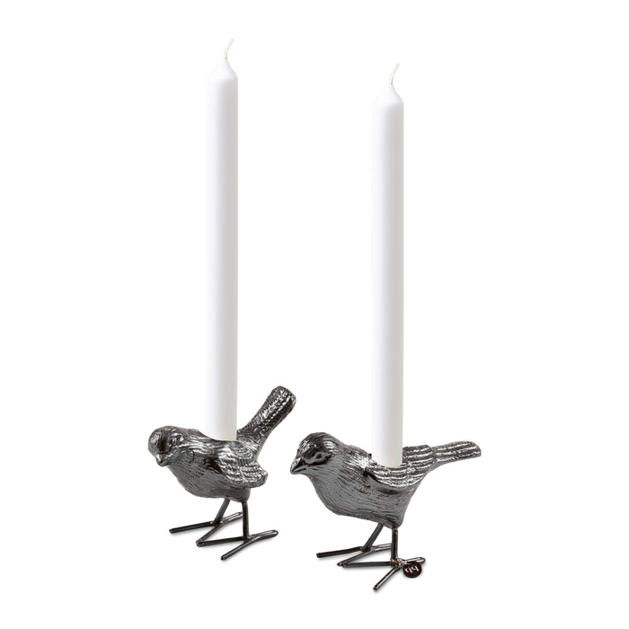 POLSPOTTEN Flock Of Birds Kandelaar Set van 2 - Donkergrijs