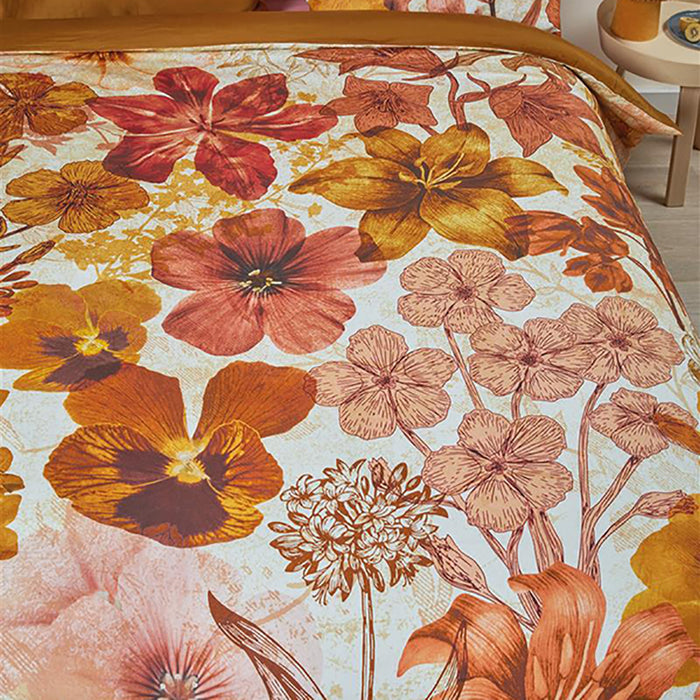 Beddinghouse Flora Dekbedovertrek 200 x 220 cm - Okergeel