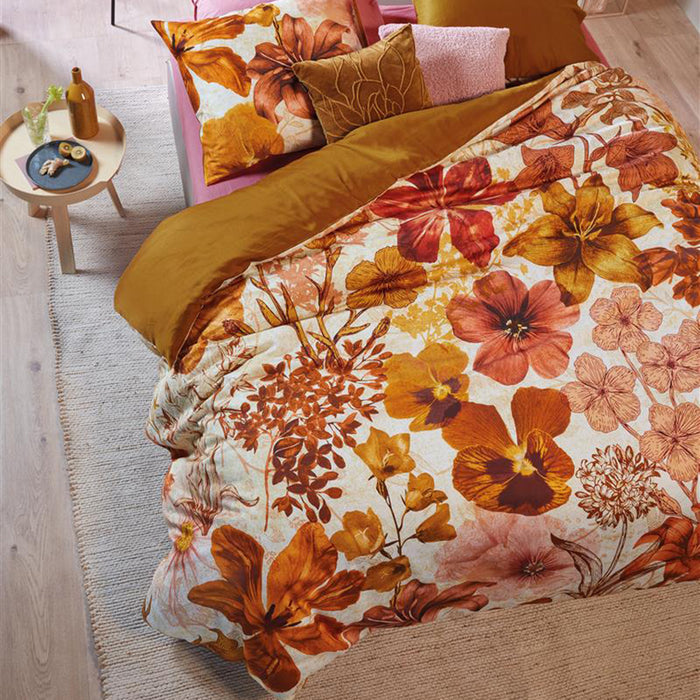 Beddinghouse Flora Dekbedovertrek 200 x 220 cm - Okergeel