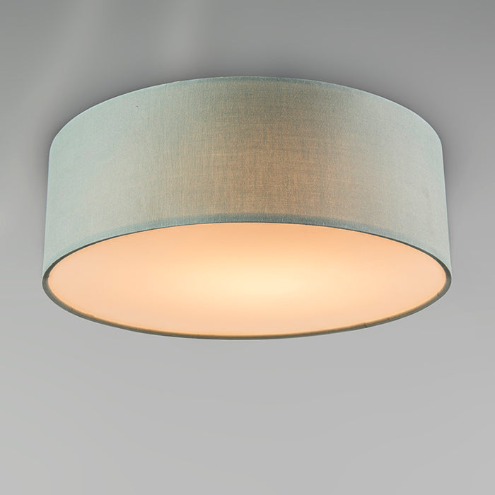 QAZQA Plafondlamp groen 30 cm incl. LED - Drum LED