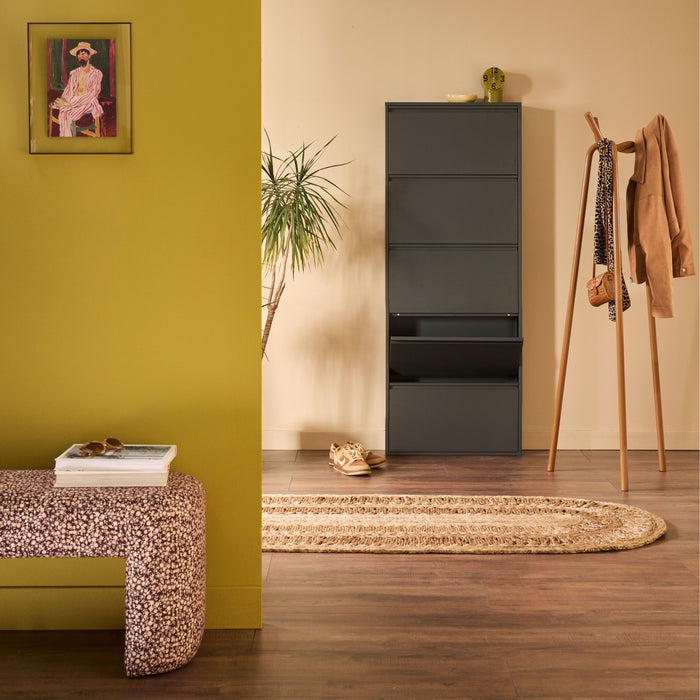 by fonQ Klip Schoenenkast - 5 Vakken - Zwart