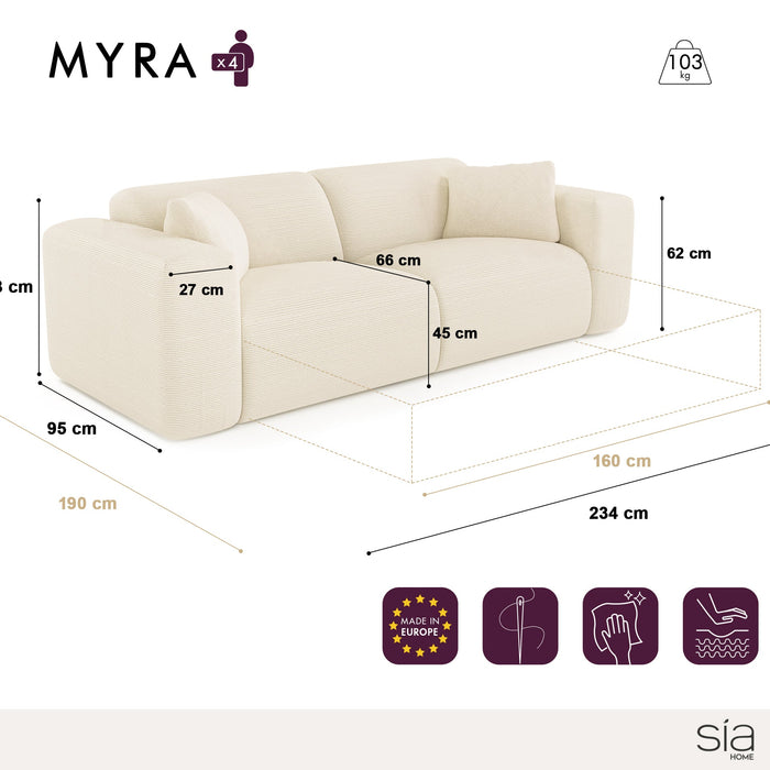 Express slaapbank dunlopillo 160cm corduroy beige