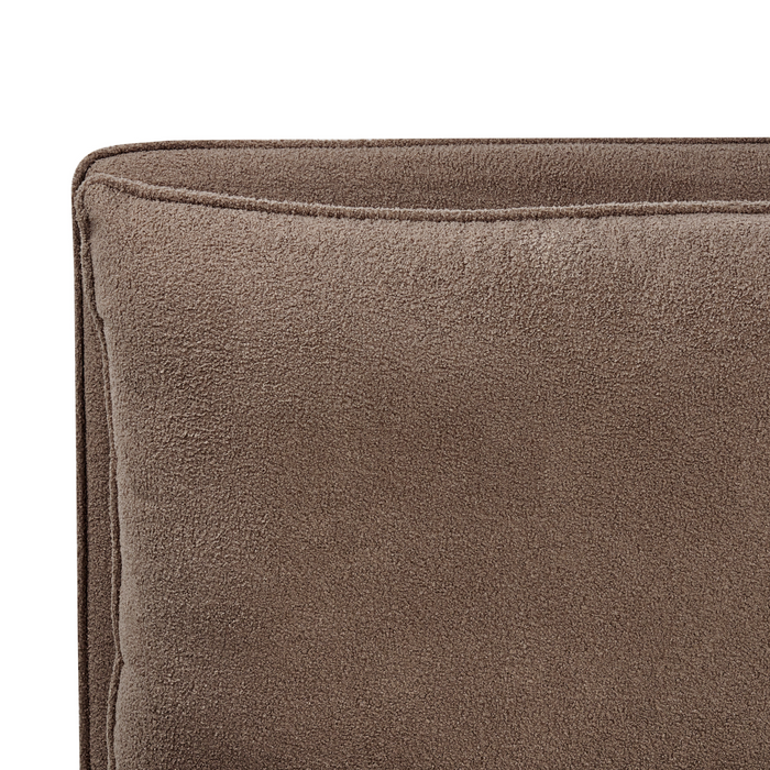 Beliani-BAJONNA-Bed met opbergruimte-Bruin-180 x 200 cm-Bouclé