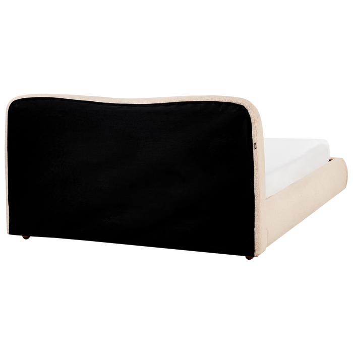 Beliani-BLAGNAC-Bed met opbergruimte-Beige-180 x 200 cm-Bouclé