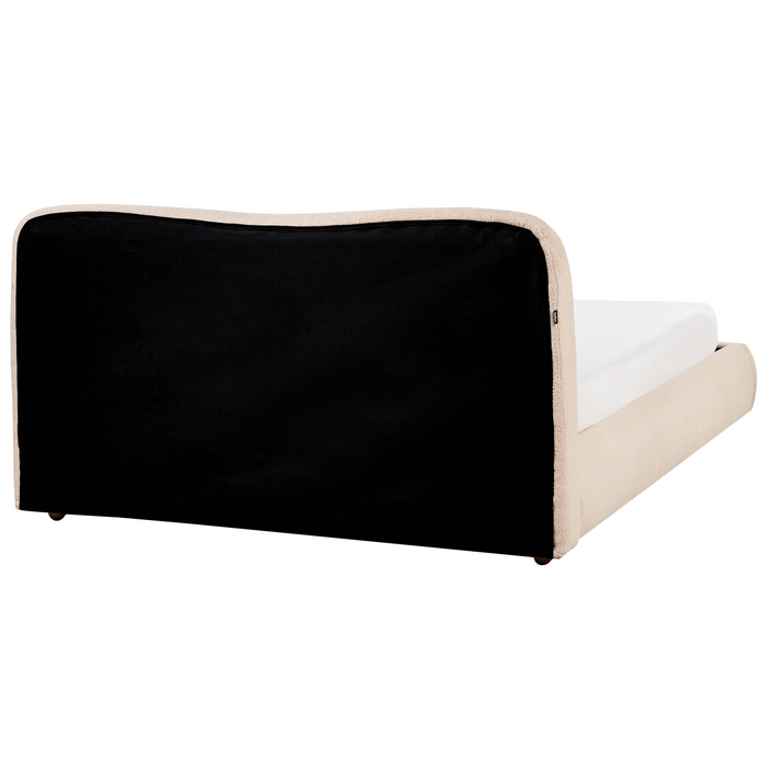 Beliani-BLAGNAC-Bed met opbergruimte-Beige-160 x 200 cm-Bouclé