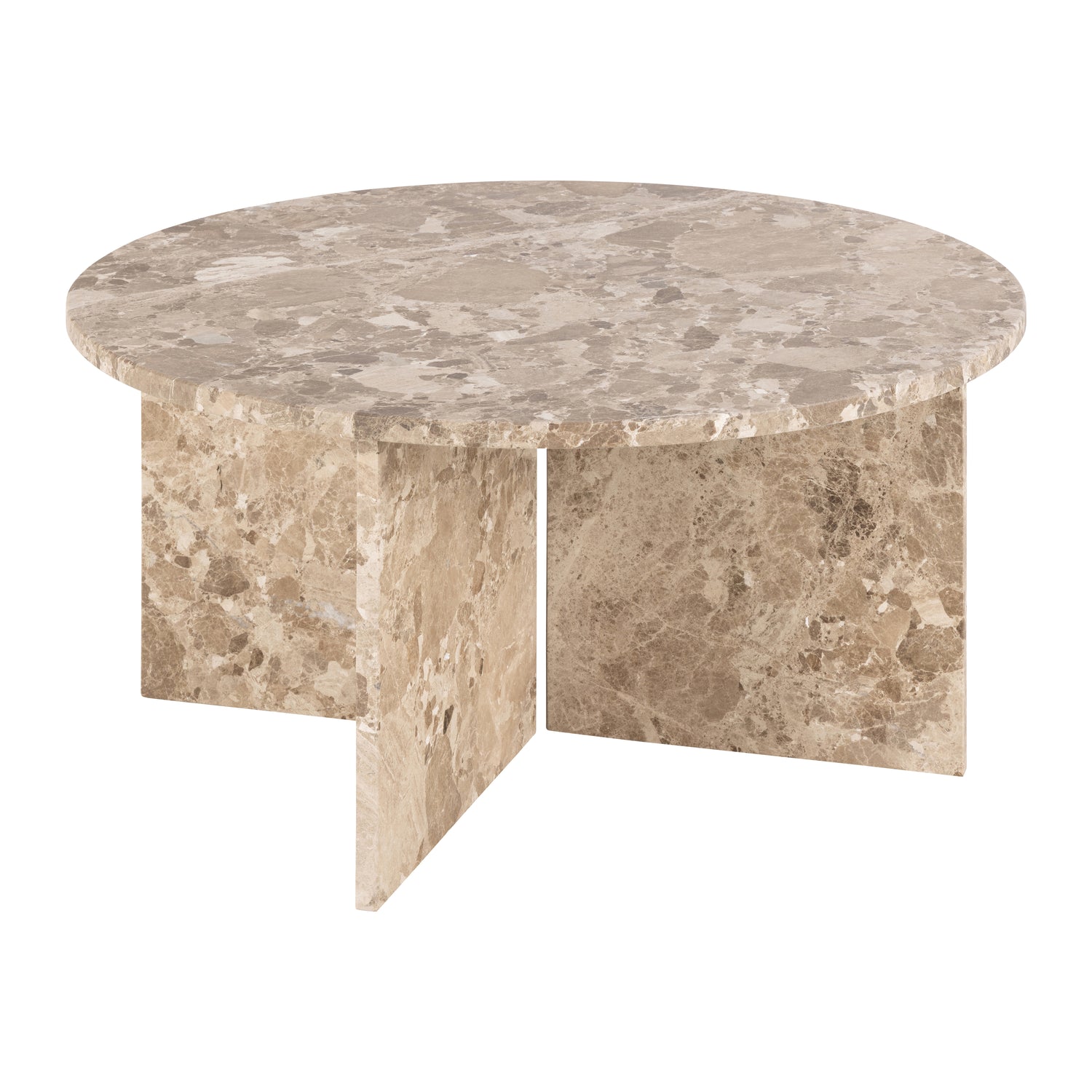 by fonQ Stone Salontafel - Rond - Bruin
