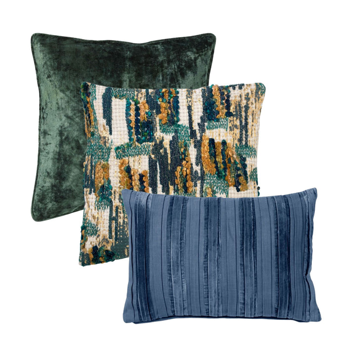 Set van 3 Sierkussens | Insignia Blue