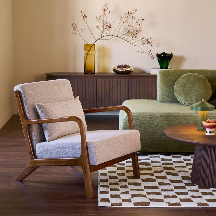 by fonQ Wise Fauteuil - Walnoot - Beige