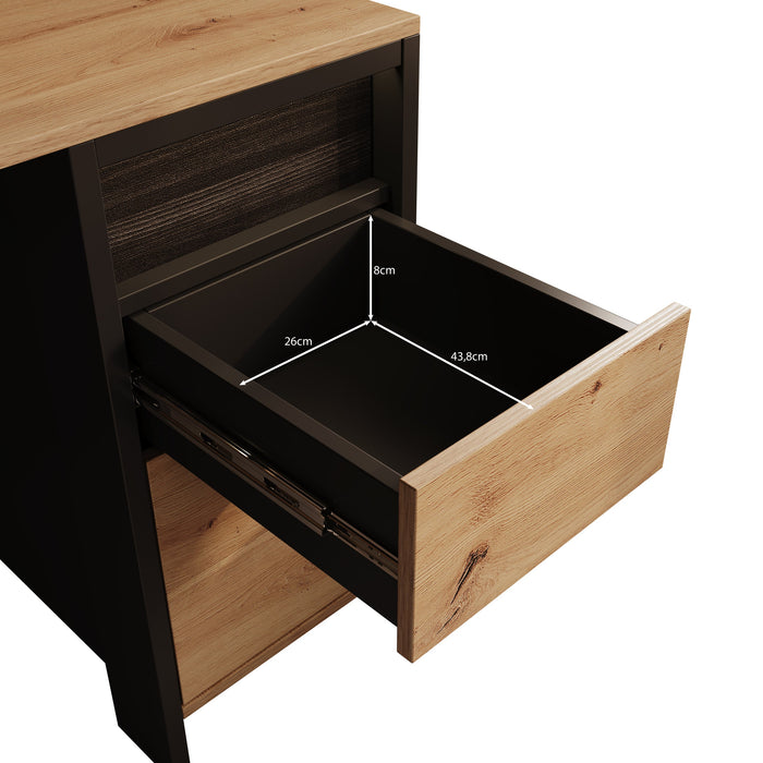 Meubella - Bureau Stratosphere - Eiken - 122 cm