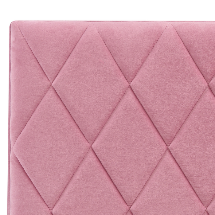 Beliani - ROCHEFORT - Tweepersoonsbed - Roze - 140 x 200 cm - Fluweel