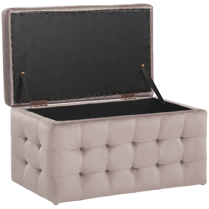 Beliani - MICHIGAN - Ottomaan - Pastelroze - Fluweel