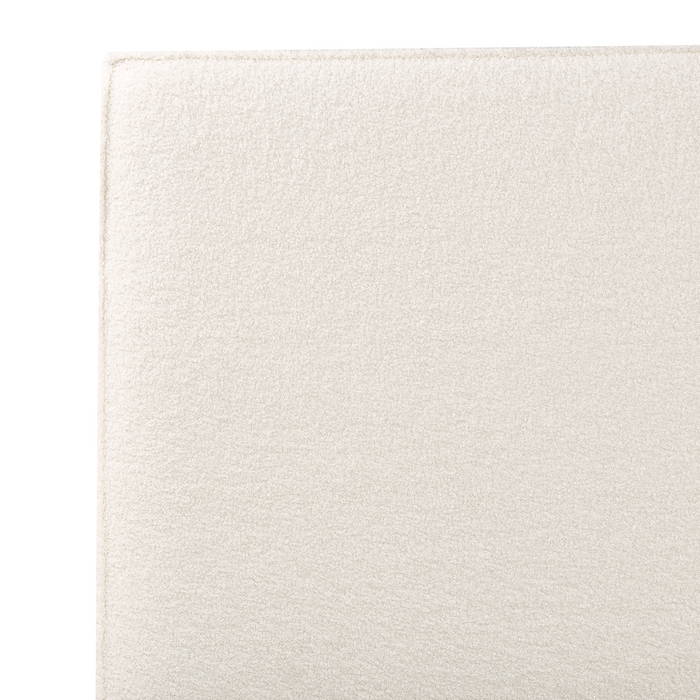 Beliani-MOISSAC-Tweepersoonsbed-Gebroken wit-160 x 200 cm-Polyester